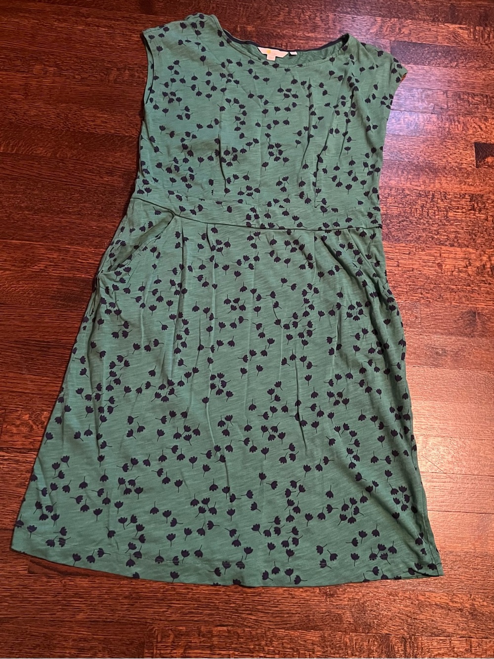 Boden green with blue flower
Print sleeveless dress size 14R